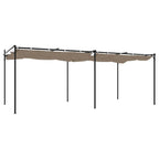 Pergola mit Schiebedach Taupe 589x292x230 cm