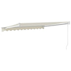 Markise Einziehbar Creme 3x2,5 m Stoff und Aluminium