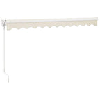 Markise Einziehbar Creme 3x2,5 m Stoff und Aluminium