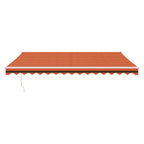 Markise Einziehbar Orange und Braun 4,5x3 m Stoff und Aluminium
