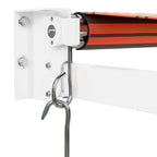 Markise Einziehbar Orange und Braun 4,5x3 m Stoff und Aluminium