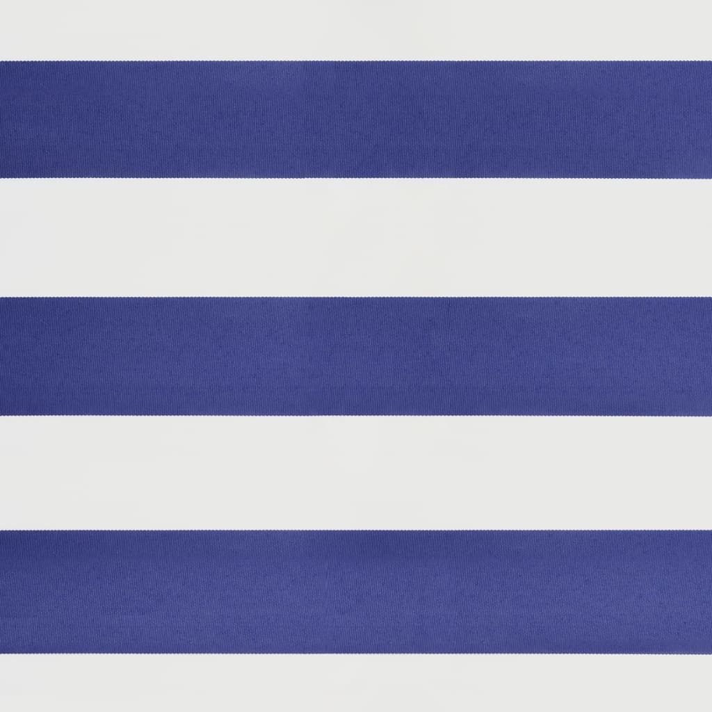 Markise Einziehbar Blau und Weiß 3,5x2,5 m Stoff und Aluminium