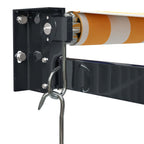 Markise Einziehbar Gelb und Weiß 3,5x2,5 m Stoff und Aluminium