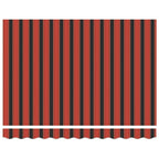 Markise Einziehbar Orange und Braun 3,5x2,5 m Stoff & Aluminium