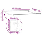 Markise Einziehbar Orange und Braun 3,5x2,5 m Stoff & Aluminium