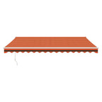 Elektrische Markise mit Kurbel Orange und Braun 4,5x3 m