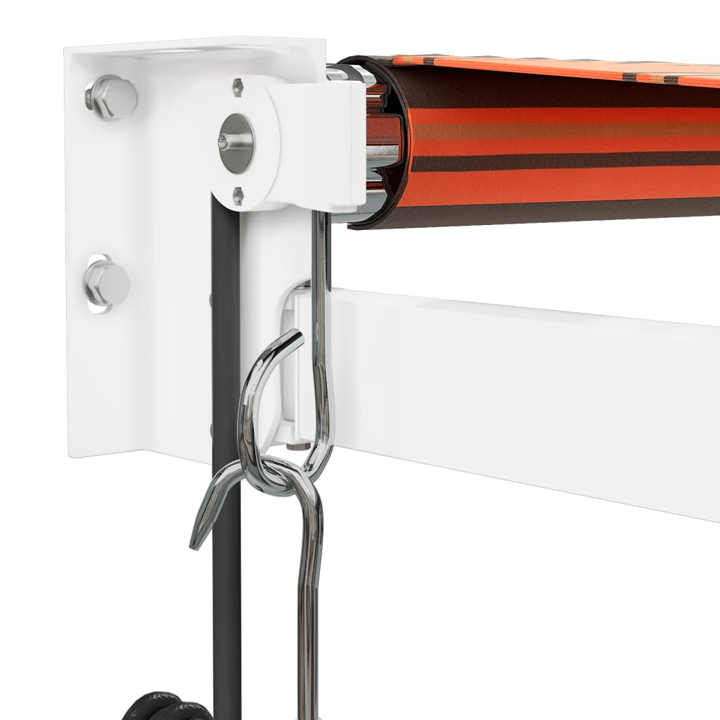 Elektrische Markise mit Kurbel Orange und Braun 4,5x3 m