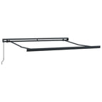 Markise Einziehbar Gelb und Weiß 3,5x2,5 m Stoff und Aluminium