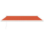 Markise Einziehbar Orange und Braun 4,5x3 m Stoff und Aluminium