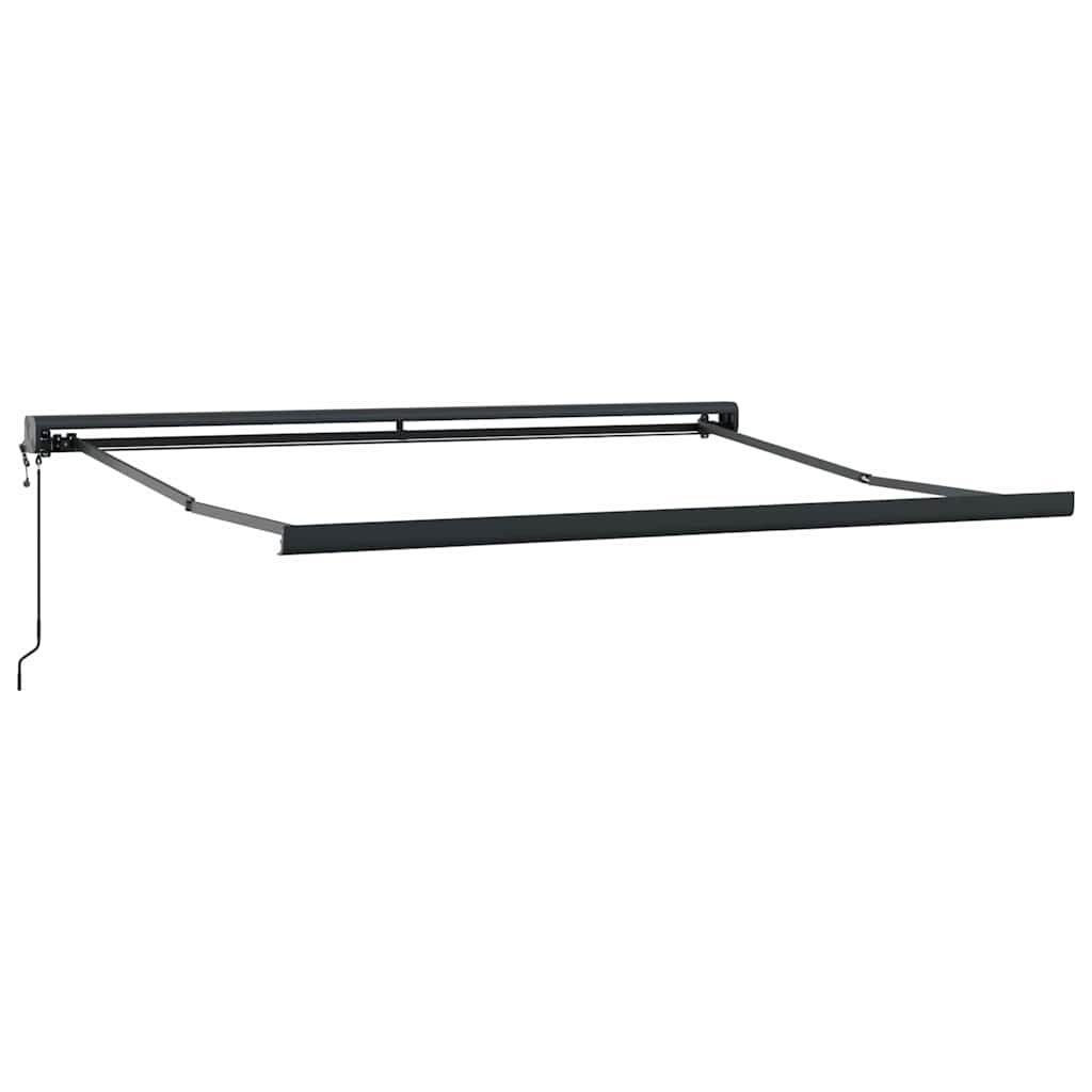 Markise Einziehbar Gelb und Weiß 3x2,5 m Stoff und Aluminium