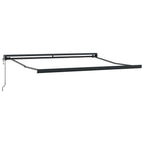 Markise Einziehbar Gelb und Weiß 3,5x2,5 m Stoff und Aluminium