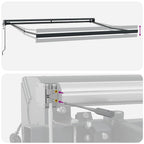 Markise Einziehbar Orange und Braun 3x2,5 m Stoff und Aluminium