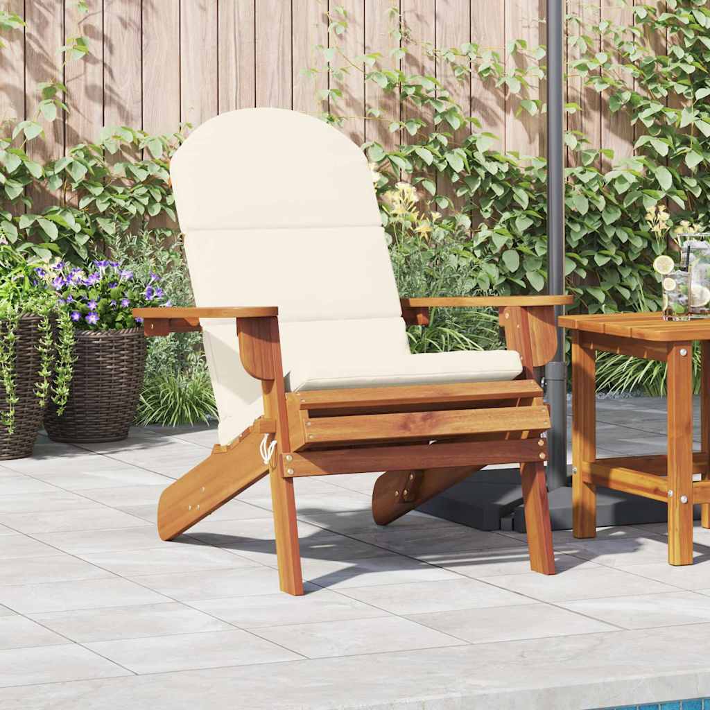 Adirondack-Gartenstuhl mit Kissen Massivholz Akazie
