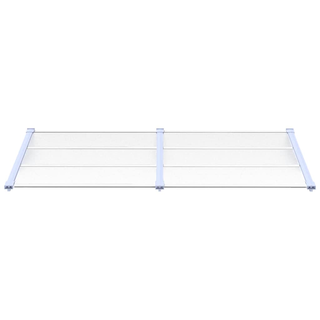 Türvordach Grau und Transparent 199x90 cm Polycarbonat