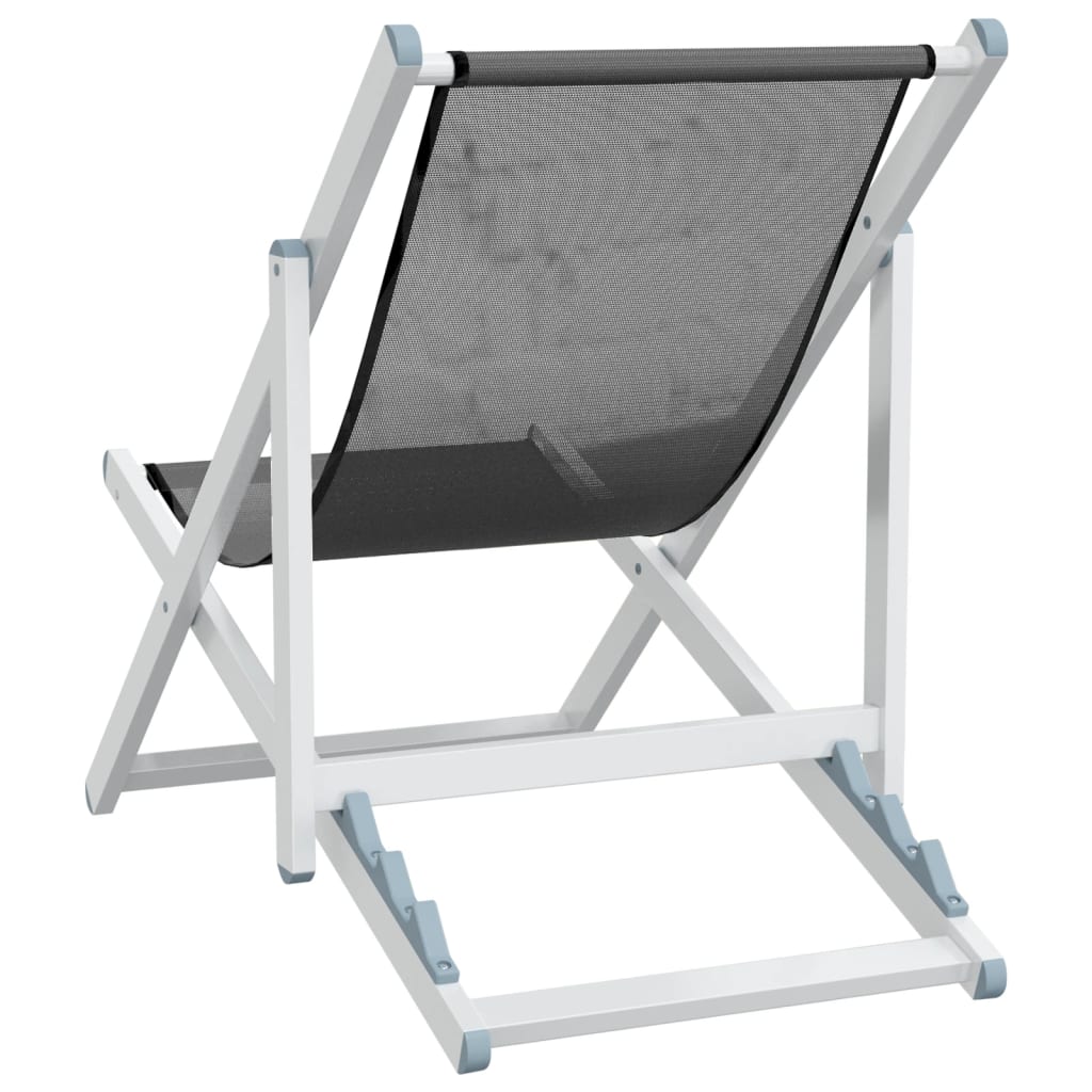 Strandstühle 2 Stk. Klappbar Aluminium und Textilene
