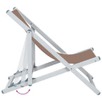 Strandstühle 2 Stk. Klappbar Aluminium und Textilene