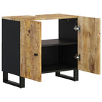 Waschbeckenunterschrank Massivholz Mango und Holzwerkstoff