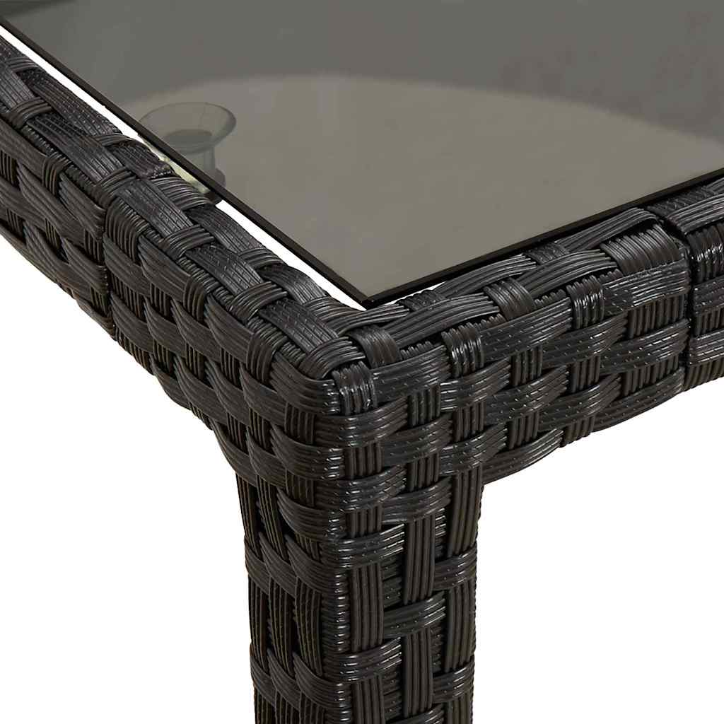 Gartentisch Schwarz 90 x 90 x 75 cm Poly-Rattan