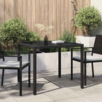 Gartentisch Schwarz 90 x 90 x 75 cm Poly-Rattan