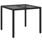 Gartentisch Schwarz 90 x 90 x 75 cm Poly-Rattan