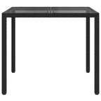 Gartentisch Schwarz 90 x 90 x 75 cm Poly-Rattan