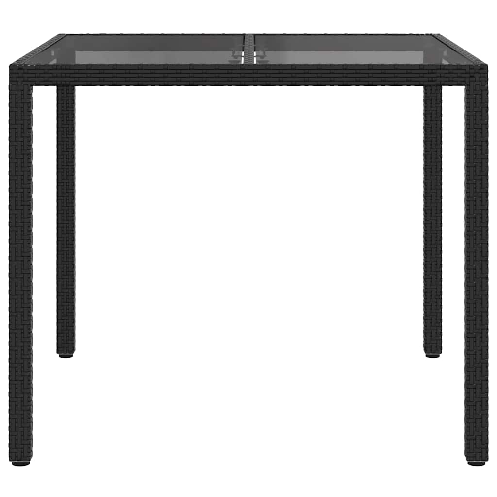 Gartentisch Schwarz 90 x 90 x 75 cm Poly-Rattan