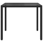 Gartentisch Schwarz 90 x 90 x 75 cm Poly-Rattan