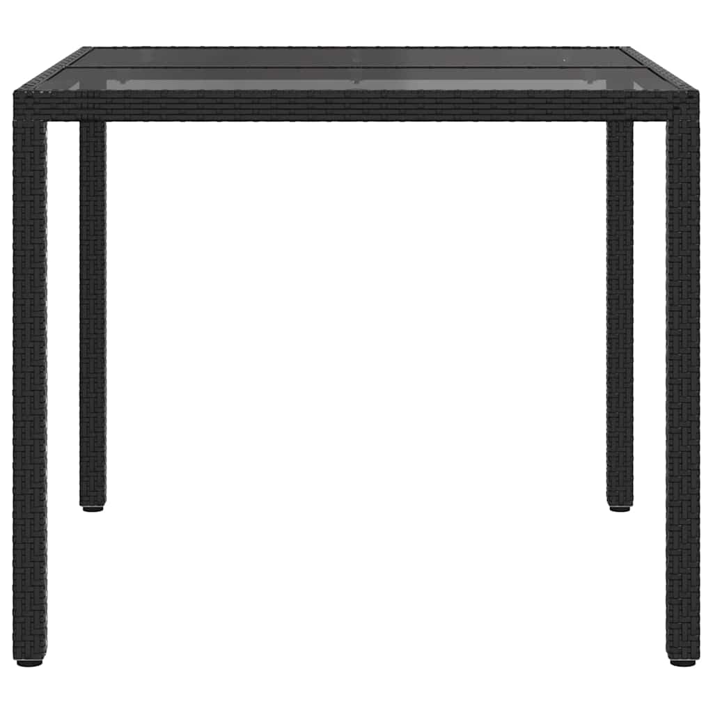 Gartentisch Schwarz 90 x 90 x 75 cm Poly-Rattan