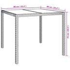Gartentisch Schwarz 90 x 90 x 75 cm Poly-Rattan