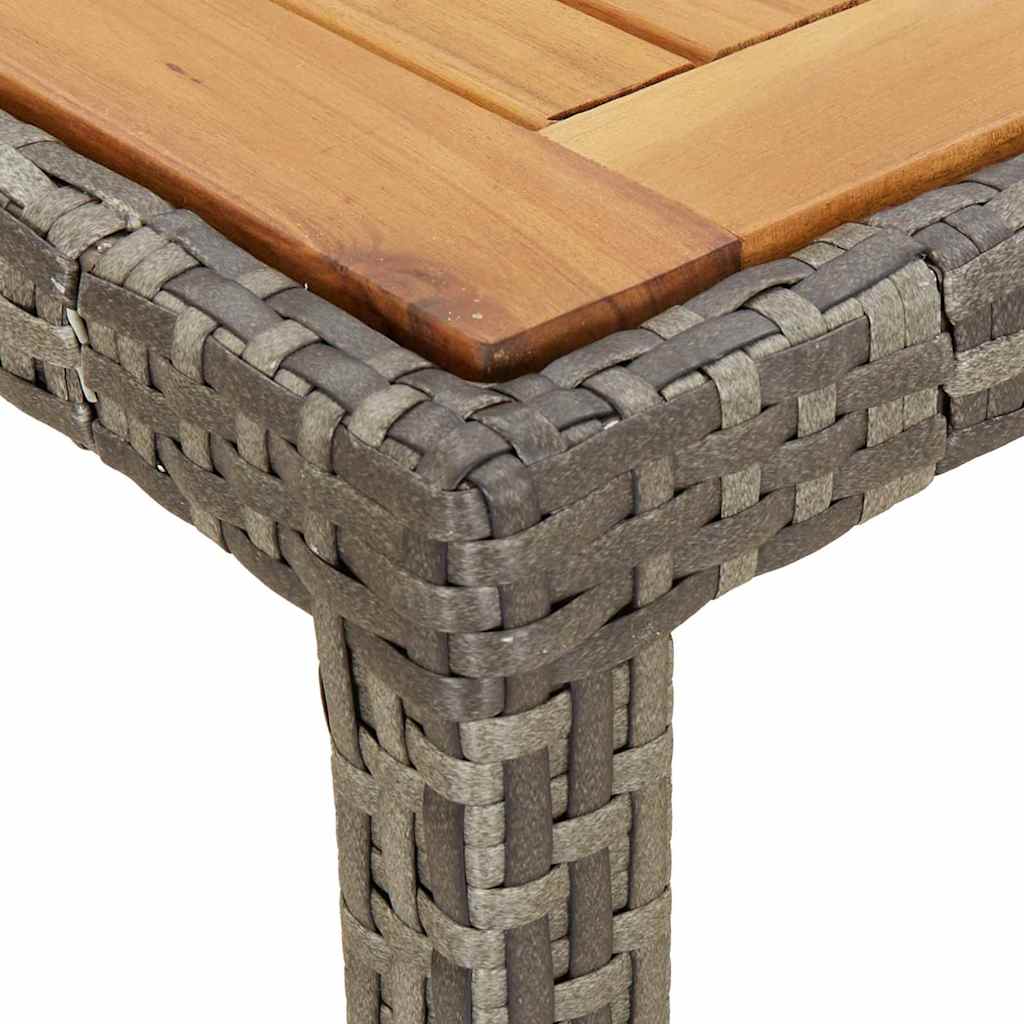 Gartentisch Grau 90 x 90 x 75 cm Poly-Rattan