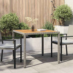 Gartentisch Grau 90 x 90 x 75 cm Poly-Rattan