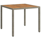 Gartentisch Grau 90 x 90 x 75 cm Poly-Rattan
