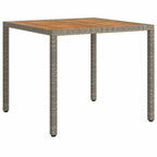 Gartentisch Grau 90 x 90 x 75 cm Poly-Rattan