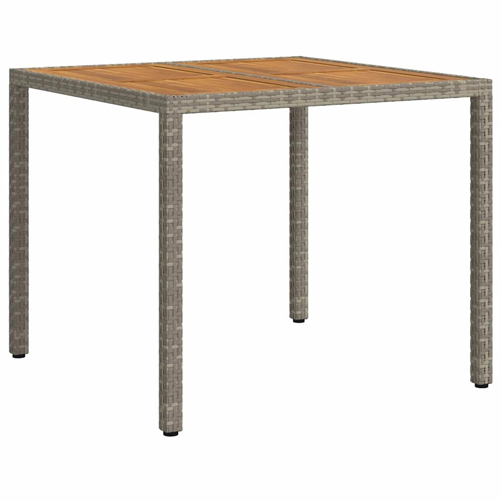 Gartentisch Grau 90 x 90 x 75 cm Poly-Rattan