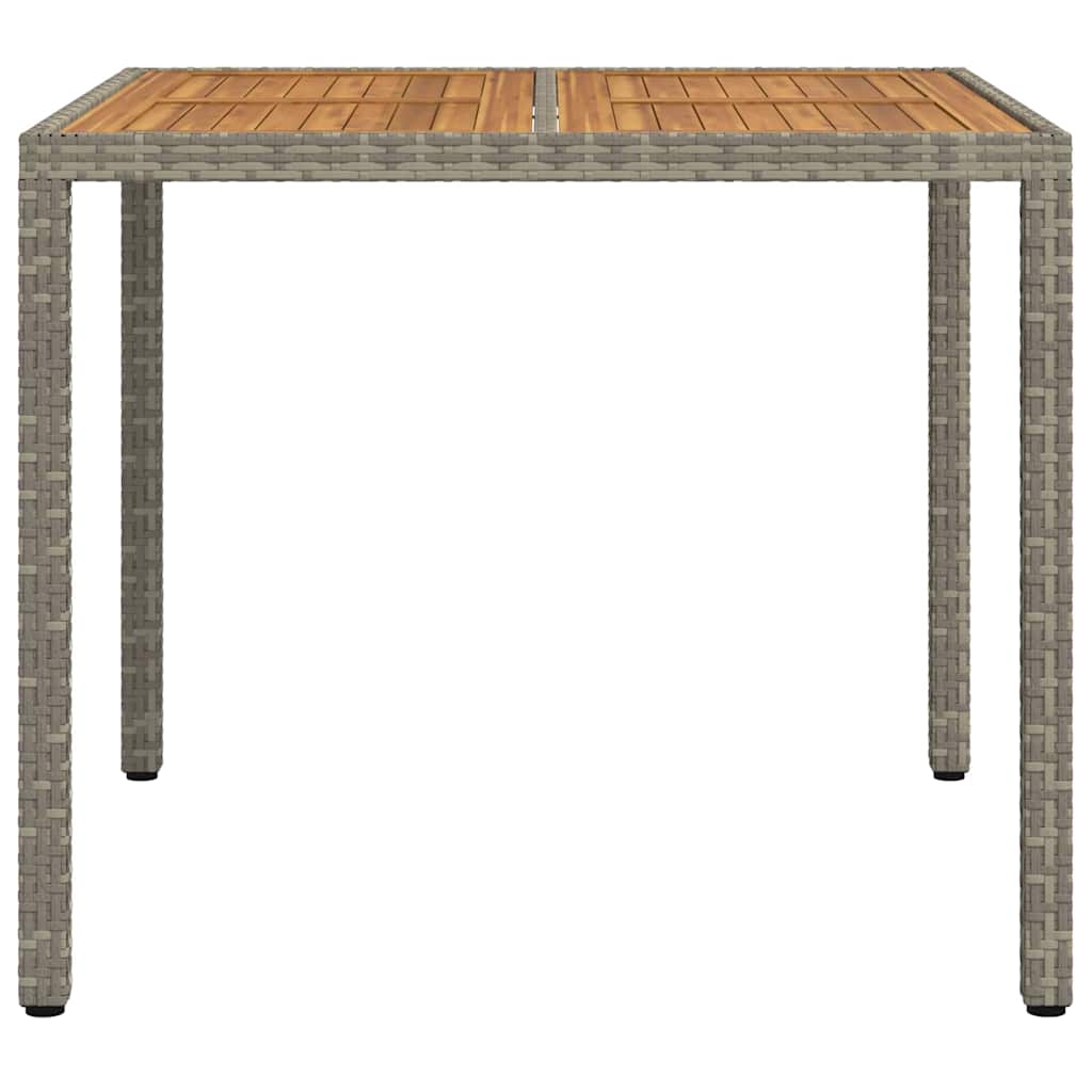 Gartentisch Grau 90 x 90 x 75 cm Poly-Rattan