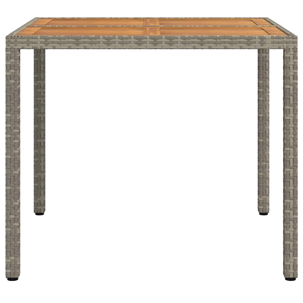 Gartentisch Grau 90 x 90 x 75 cm Poly-Rattan