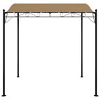 Markise Taupe 2x2,3 m 180 g/m² Stoff und Stahl