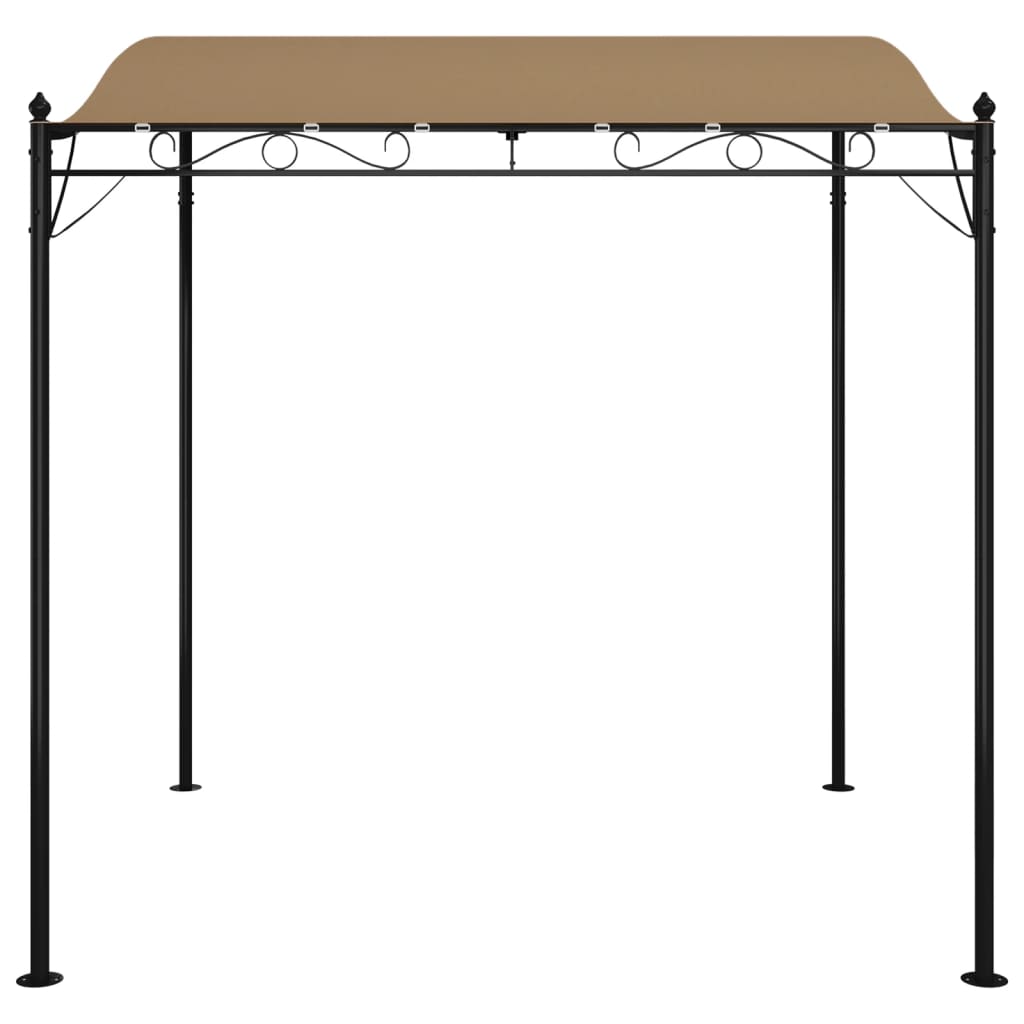 Markise Taupe 2x2,3 m 180 g/m² Stoff und Stahl