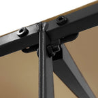Markise Taupe 2x2,3 m 180 g/m² Stoff und Stahl