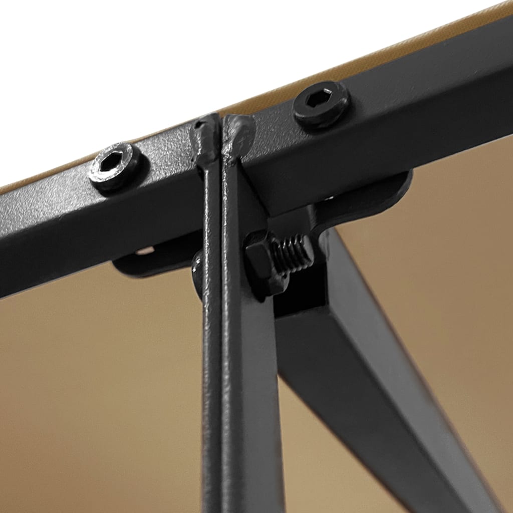 Markise Taupe 2x2,3 m 180 g/m² Stoff und Stahl