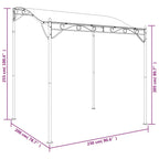 Markise Taupe 2x2,3 m 180 g/m² Stoff und Stahl