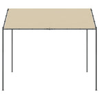 Gartenpavillon Beige 3x3 m Stahl und Stoff