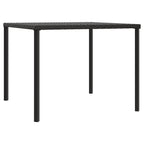 2-tlg. Garten-Essgruppe mit Kissen Grau Poly Rattan
