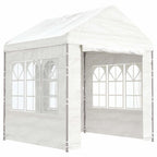 Pavillon mit Dach Weiß 2,28x2,23x2,69 m Polyethylen