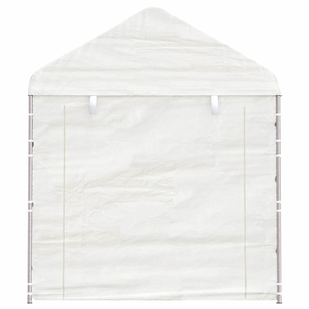Pavillon mit Dach Weiß 2,28x2,23x2,69 m Polyethylen