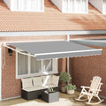 Ausziehbarer Sonnenschirmrahmen Weiß 300 x 250 cm Aluminium