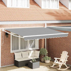 Ausziehbarer Sonnenschirmrahmen Weiß 300 x 250 cm Aluminium