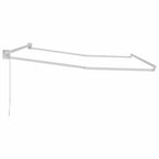 Ausziehbarer Sonnenschirmrahmen Weiß 300 x 250 cm Aluminium