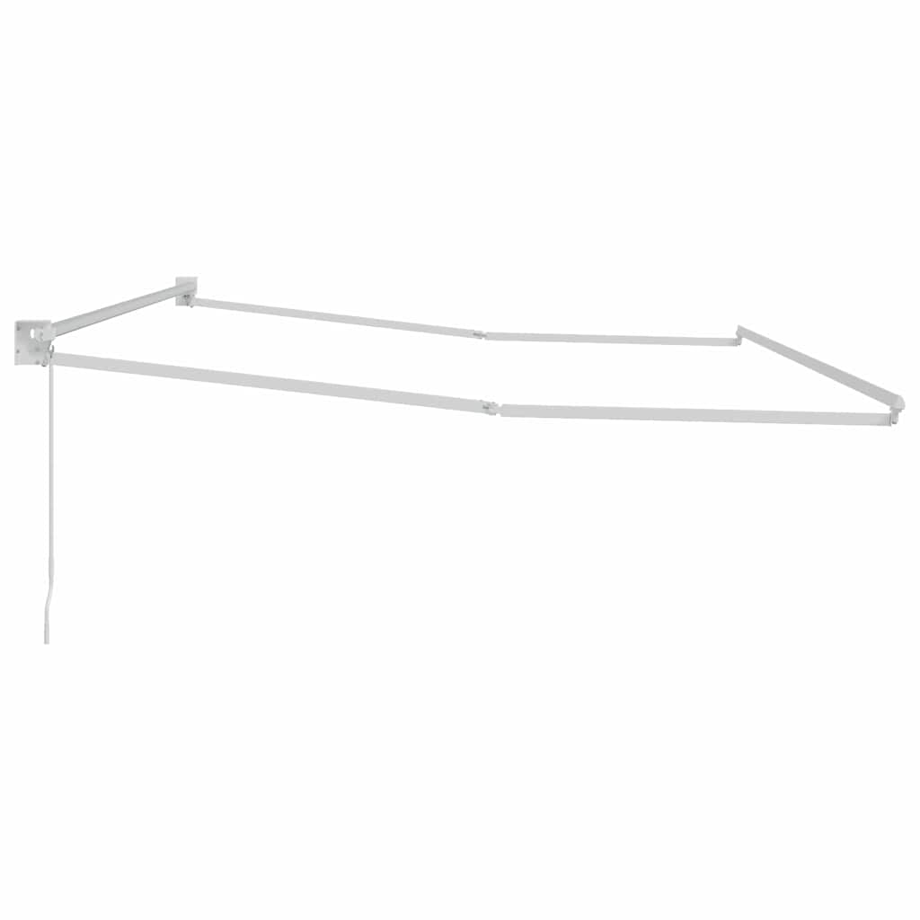 Ausziehbarer Sonnenschirmrahmen Weiß 400 x 300 cm Aluminium