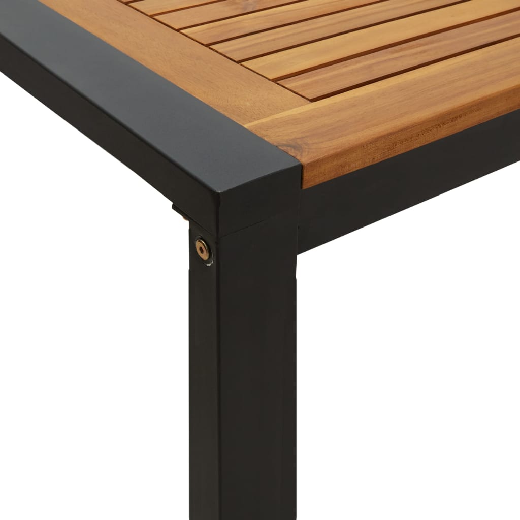Gartentisch mit Gestell U-Form 180x90x75 cm Akazie Massivholz